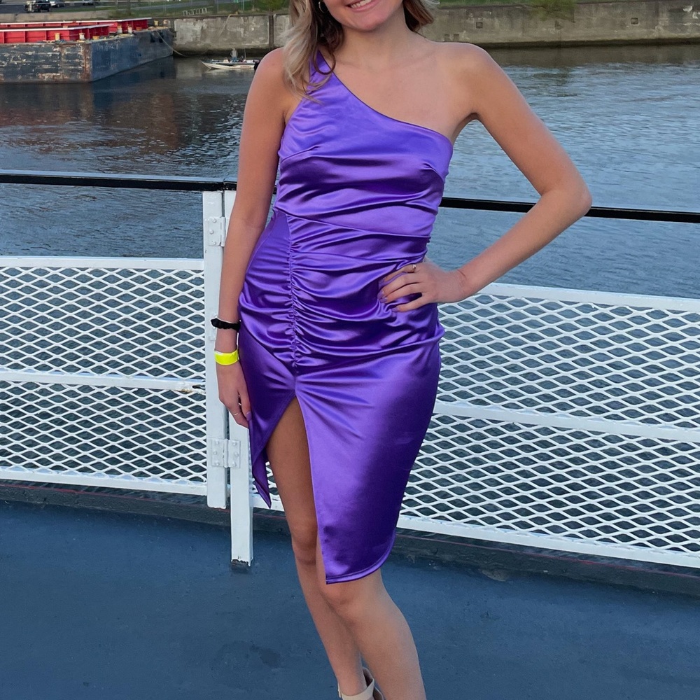 Windsor Asymmetrical Purple Dress